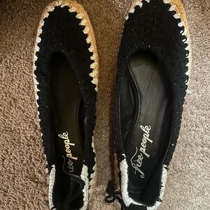 Free People Black Ellie Flats 40